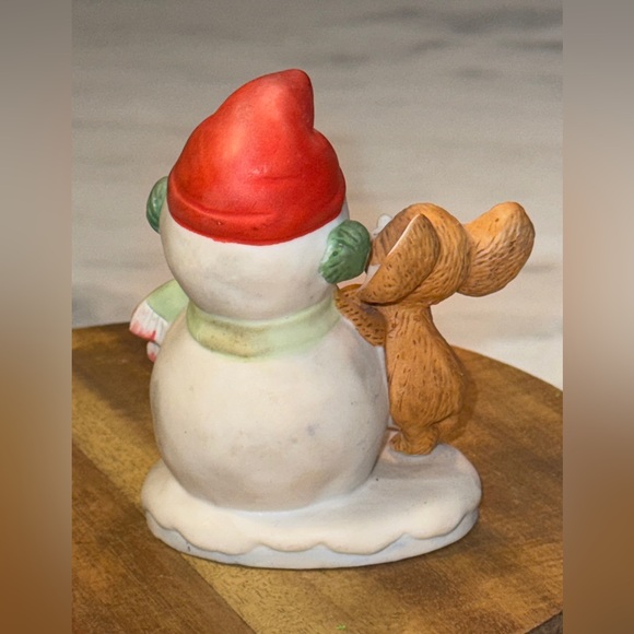 VTG 1980’s HOMCO Festive Snowman and Mouse Decor Figurine - Picture 2 of 3